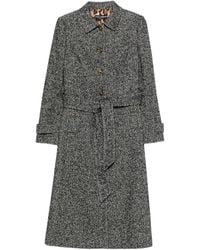 Dolce & Gabbana - Herringbone-Pattern Belted Single-Breasted Coat - Lyst