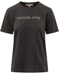 MICHAEL Michael Kors - Short-Sleeved Crew-Neck T-Shirt - Lyst