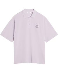 Maison Kitsuné - Bold Fox Head-Appliqué Polo Shirt - Lyst