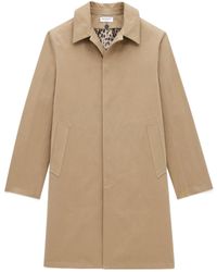 Saint Laurent - Knee-Length Long-Sleeved Mackintosh Coat - Lyst
