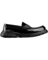 Dior - Homme Logo Debossed Slip-On Loafers - Lyst