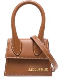 Jacquemus - Small Leather Tote Bag With Adjustable Strap - Lyst
