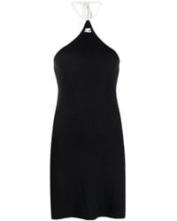 Courreges - Logo-Embroidered Cotton Dress - Lyst