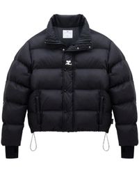 Courreges - Courrèges Logo Embroidered Puffer Jacket - Lyst