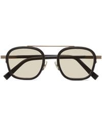 ZEGNA - Orizzonte I Metal Acetate And Leather Sunglasses - Lyst
