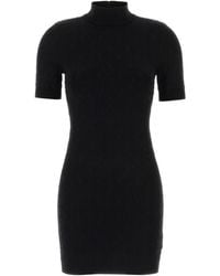 Michael Kors - Logo Jacquard Knit Mock Neck Dress - Lyst
