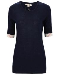 Burberry - Round Neck Sweater - Lyst