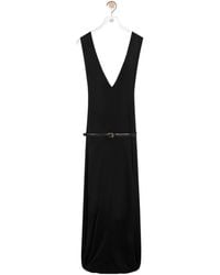 Loewe - Belted V-Neck Dress - Lyst