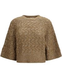 Brunello Cucinelli - Open-Stitch Sweater - Lyst