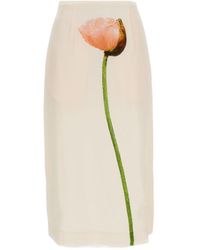 Simone Rocha - Floral Pattern Midi Skirt - Lyst