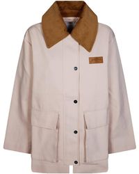 Ganni - Collared Long-Sleeved Casual Jacket - Lyst