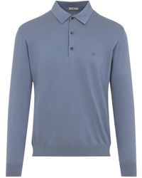 Etro - Logo Embroidered Long-Sleeved Polo Shirt - Lyst