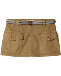 Miu Miu - Cotton Utility Mini Skirt - Lyst