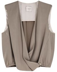 Alysi - Draped V-Neck Sleeveless Top - Lyst
