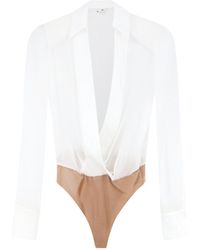 Elisabetta Franchi - Collared Bodysuit - Lyst