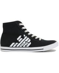 EA7 - Logo High-Top Casual Sneakers - Lyst