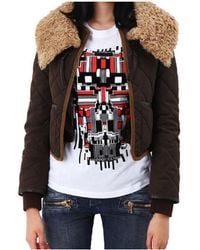 DSquared² - Real Fur Quilted Layered Jacket - Lyst