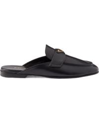 Prada - Square-Toe Slip-On Mules - Lyst