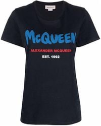 McQueen - Logo Print T-Shirt - Lyst
