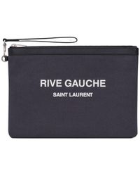 Saint Laurent - Rive Gauche Zippped Clutch Bag - Lyst