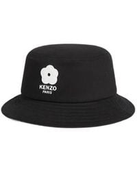 KENZO - Flower Logo Embroidered Bucket Hat - Lyst