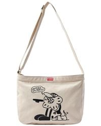 KENZO - Logo Patch Zip-Up Messenger Bag - Lyst