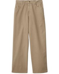 Burberry - Logo Patch Straight-Leg Trousers - Lyst