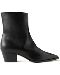 Manolo Blahnik - Aliera 50 Leather Ankle Boots - Lyst