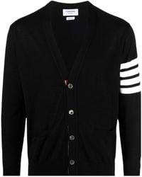 Thom Browne - 4-Bar V-Neck Knitted Cardigan - Lyst