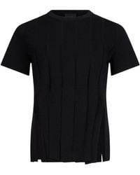 Liu Jo - Fringed Short-Sleeve Knitted Sweater - Lyst