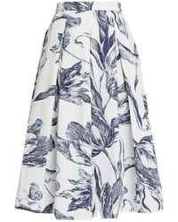 Erdem - Floral Print Pleated Midi Skirt - Lyst