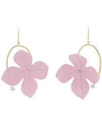 Marni - Poplin Flower Hook Earrings - Lyst