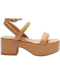 Weekend by Maxmara - Logo High-Heeled Sandals - Lyst