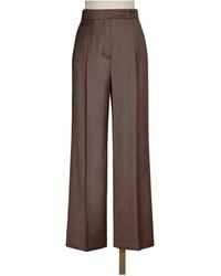 Max Mara - Wool And Silk Blend Trousers - Lyst