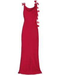 Cult Gaia - Nymeria Open-Back Organza-Trimmed Silk-Blend Satin Maxi Dress - Lyst
