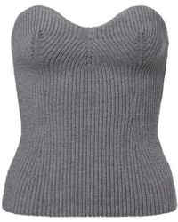 Jil Sander - Wool-Blend Bustier Top - Lyst