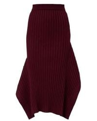 Stella McCartney - Asymmetric Ribbed-Knit Midi Skirt - Lyst