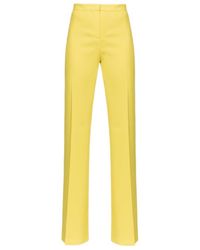 Pinko - High-Waist Straight-Leg Trousers - Lyst