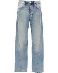 Lanvin - Logo Patch Straight Jeans - Lyst