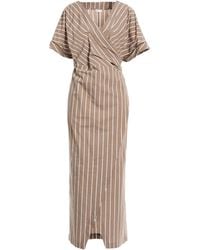 Brunello Cucinelli - Maxi Dress Cotton, Polyamide, Ecobrass - Lyst