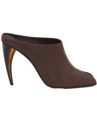 McQueen - Horn Heel Mules - Lyst