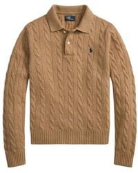 Polo Ralph Lauren - Logo Embroidered Knitted Polo Shirt - Lyst