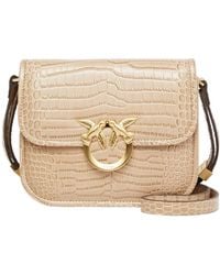 Pinko - Love Birds Box Embossed Mini Shoulder Bag - Lyst