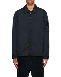 Stone Island - Lapel Long-Sleeved Casual Jacket - Lyst
