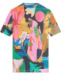 Paul Smith - Abstract Print T-Shirt - Lyst