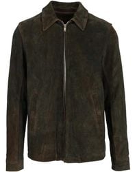 Rick Owens - Zip-Front Suede Jacket - Lyst