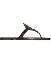 Tory Burch - Miller Logo Thong Flat Sandals - Lyst