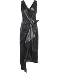 Isabel Marant - Solid Color Sleeveless Leather Dress - Lyst
