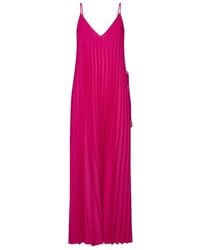 P.A.R.O.S.H. - Palmer Pleated Maxi Dress - Lyst