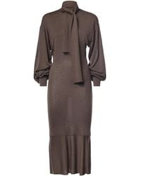 Jacquemus - Losange Tie-Neck Knitted Dress - Lyst